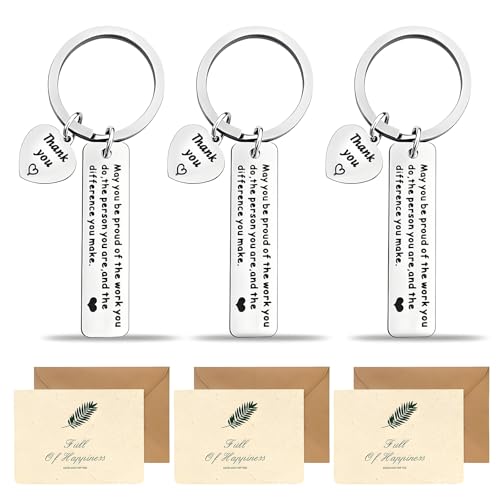 SwirlColor Dankeschön Geschenke, 3 Stück Mögen Sie Stolz Auf Ihre Arbeit Sein Schlüsselanhänger Kleines Dankeschön Geschenk für Lehrer Kollege Arzt Sozialarbeiter mit 3 Grußkarten SwirlColor Dankeschön Geschenke, 3 Stück Mögen Sie Stolz Auf Ihre Arbeit Sein Schlüsselanhänger Kleines Dankeschön Geschenk für Lehrer Kollege Arzt Sozialarbeiter mit 3 Grußkarten von SwirlColor