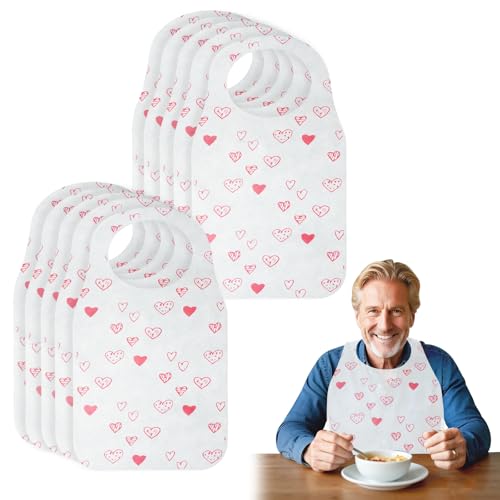 SwirlColor Erwachsene Lätzchen für Frauen, wasserdichte ölfeste Erwachsene Lätzchen für Männer Leichte Einweg-Schürzen für Erwachsene Reise Camping Kochen Malerei von SwirlColor