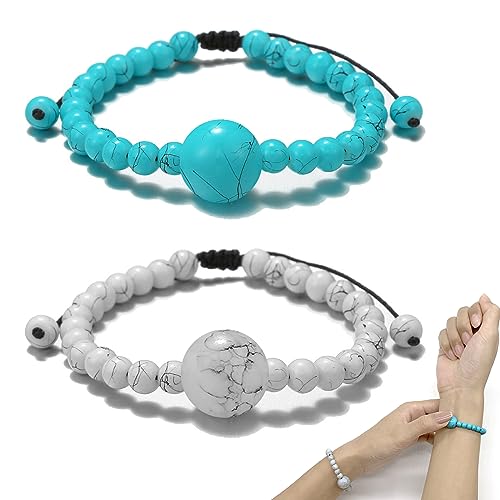 SwirlColor Sea Band Gegen Übelkeit, 2-Pcs Verstellbare Bewegung Krankheit Armbänder Anti-Übelkeit-Armbänder Geschenke für Frauen für Auto Reise Bewegung Krankheit Entlastung -Grün-Weiß von SwirlColor