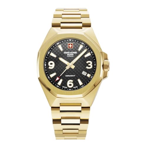 Swiss Alpine Military by Grovana Herren Analog Schweizer Quarzwerk Uhr mit Edelstahl Armband 7005.1117SAM von swiss alpine military