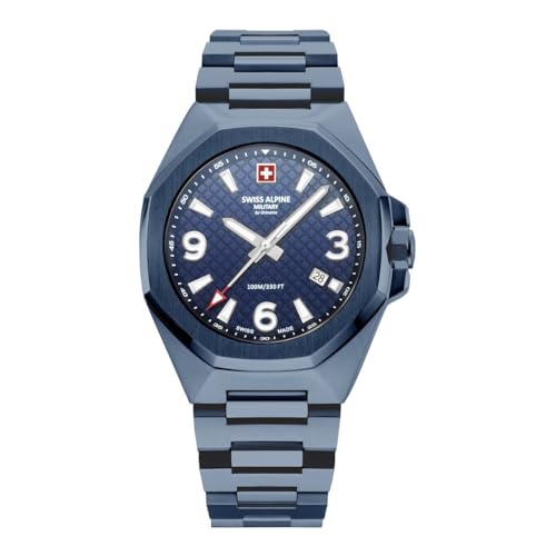 Swiss Alpine Military by Grovana Herren Analog Schweizer Quarzwerk Uhr mit Edelstahl Armband 7005.1195SAM von swiss alpine military