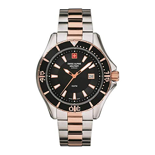 Swiss Alpine Military Herren Uhr Analog Quarz 7040.1157SAM Edelstahl von swiss alpine military