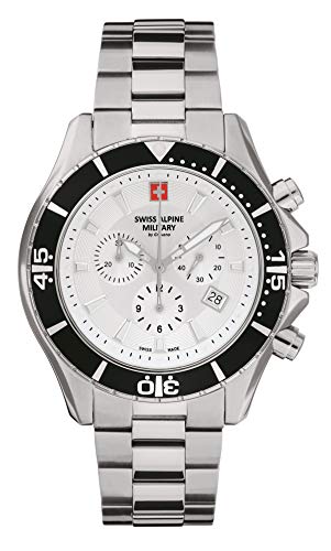Swiss Alpine Military Herren Uhr Chronograph Analog Quarz 7040.9132SAM Edelstahl von swiss alpine military