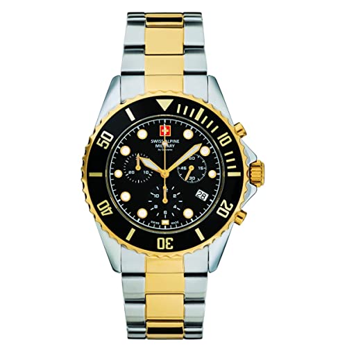 Swiss Alpine Military Herren Uhr Chronograph Analog Quarz 7053.9147SAM Edelstahl von swiss alpine military