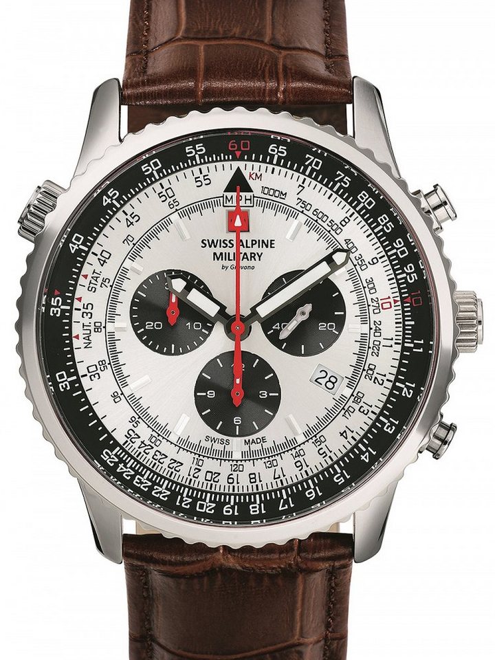 Quarzuhr Swiss Alpine Military 7078.9532 Chrono Herren 45mm 10ATM von Swiss Alpine Military