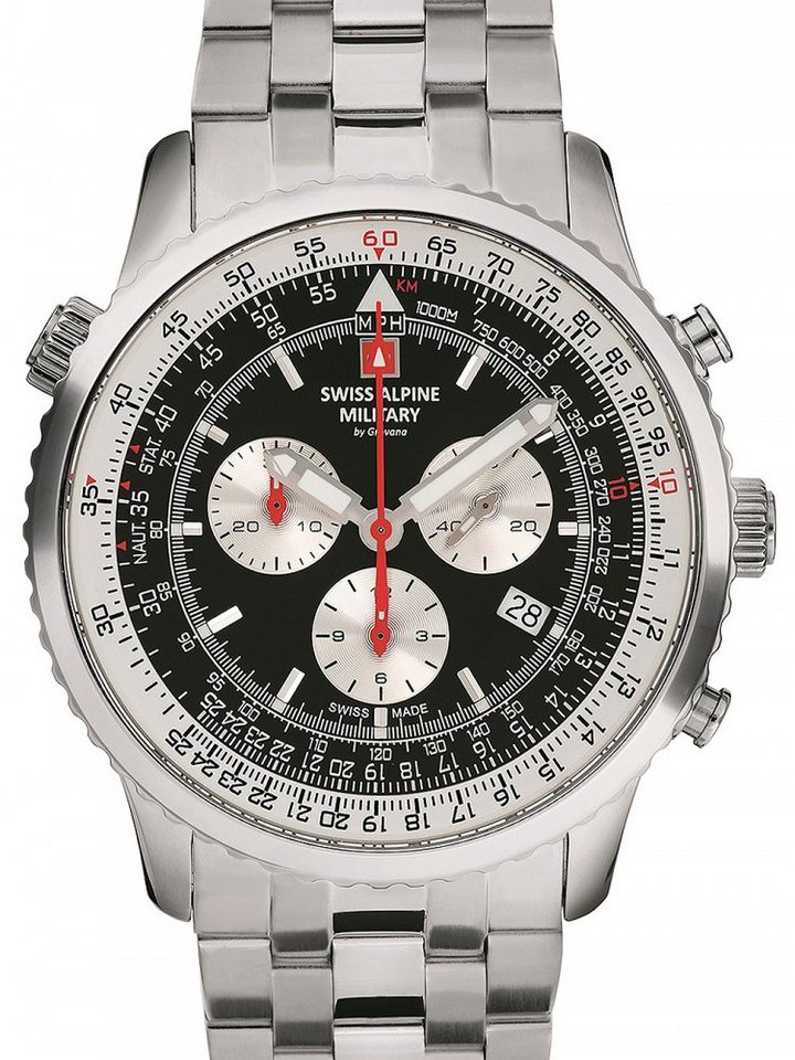 Swiss Alpine Military Quarzuhr Swiss Alpine Military 7078.9137 Chrono Herren 45mm 10ATM von Swiss Alpine Military