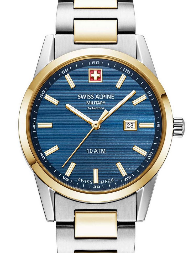 Swiss Alpine Military Quarzuhr Swiss Alpine Military 7767.1145 Damenuhr Argos bicolor blau 34mm 10ATM Swiss Alpine Military 7767.1145 Damenuhr Argos bicolor blau 34mm 10ATM von Swiss Alpine Military