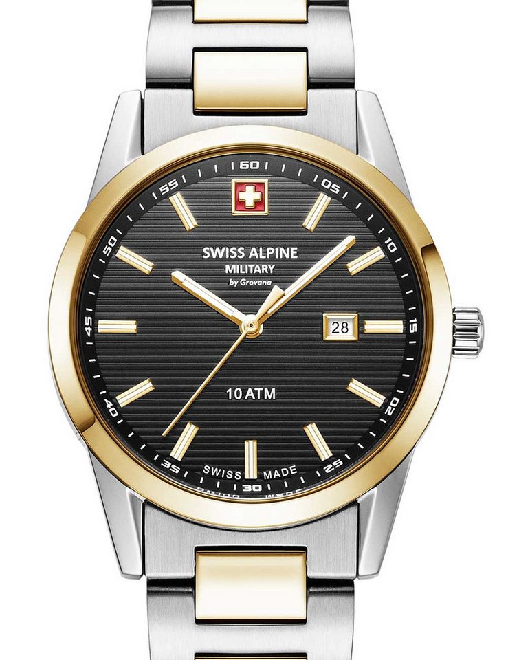 Swiss Alpine Military Quarzuhr Swiss Alpine Military 7767.1147 Damenuhr Argos bicolor schwarz 34mm 10 Swiss Alpine Military 7767.1147 Damenuhr Argos bicolor schwarz 34mm 10ATM von Swiss Alpine Military