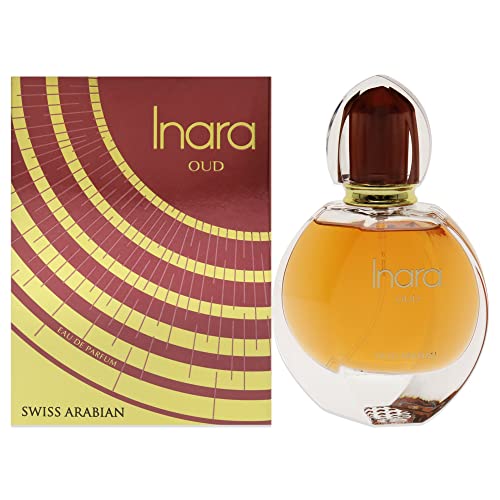 Swiss Arabian Inara Oud Eau De Parfum für Frauen 55ML – Fruchtige Vanille, Safran und kostbares Oud – Goldene und sinnliche Duft von Swiss Arabian