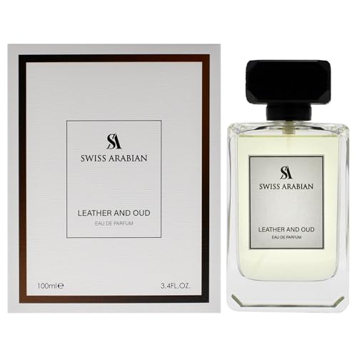 Swiss Arabian Leather & Oud Eau de Parfum Unisex 100ML – Eine majestätische Mischung aus Lavendel, Leder und Oud – Kühner, holziger und bernsteinfarbener Unisex-Duft von Swiss Arabian