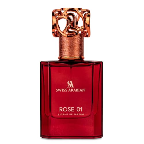 Swiss Arabian Rose 01 Eau de Parfum Unisex 50ML – Verzaubernde Blumenkombination aus Bergamot, Lychee und majestätischen Rosen – Exquisite Duft für jede Jahreszeit von Swiss Arabian