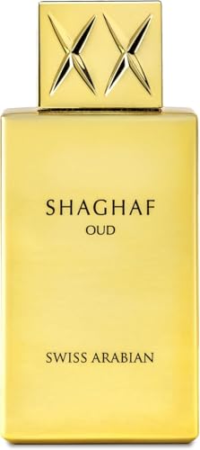 Swiss Arabian Shaghaf Oud Eau de Parfum Unisex 75ML - Eine luxuriöse Duftkomposition aus Safran, Oud, Rose, Praline & Vanille - Kühnes & zeitloses orientalisches Aroma von Swiss Arabian