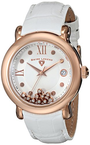 Swiss Legend 22388-rg-02 – Uhr für Frauen, Leder-Armband Weiß von Swiss Legend