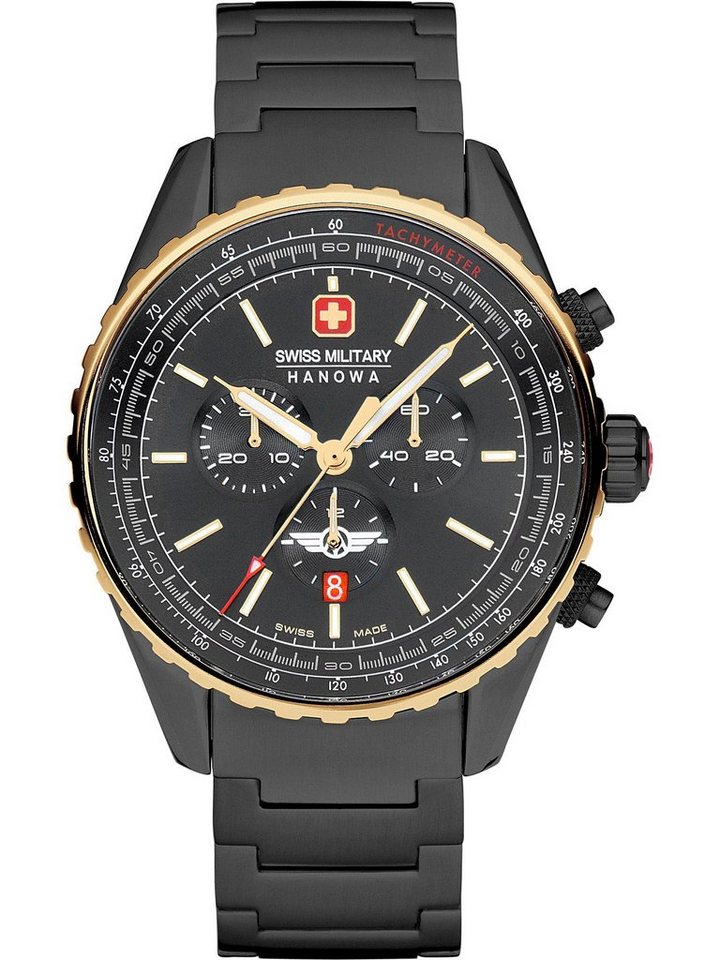 Swiss Military Hanowa Chronograph Swiss Military Hanowa Herren-Uhren Analog Quarz, Klassikuhr von Swiss Military Hanowa