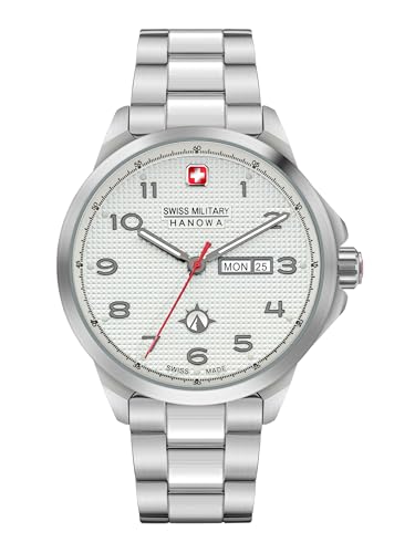 Swiss Military Hanowa Herren Analog Quarz Uhr mit Edelstahl Armband 06-5337.04.007.06 von Swiss Military Hanowa