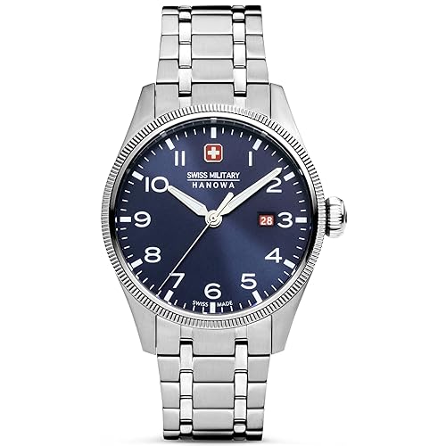 Swiss Military Hanowa Herren Analog Quarz Uhr mit Edelstahl Armband SMWGH2101604 von Swiss Military Hanowa