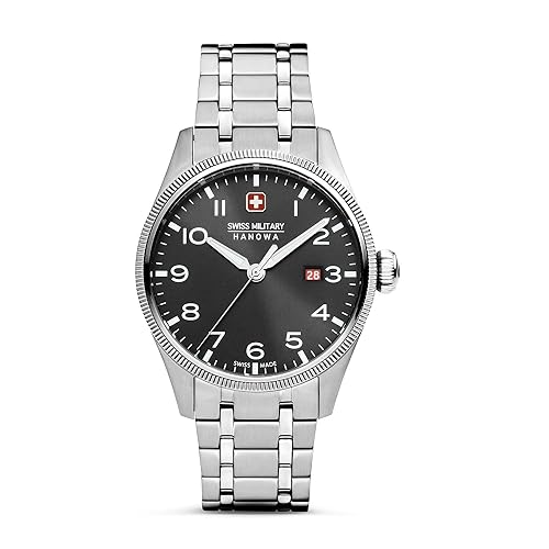 Swiss Military Hanowa Herren Analog Quarz Uhr mit Edelstahl Armband SMWGH2101604 von Swiss Military Hanowa