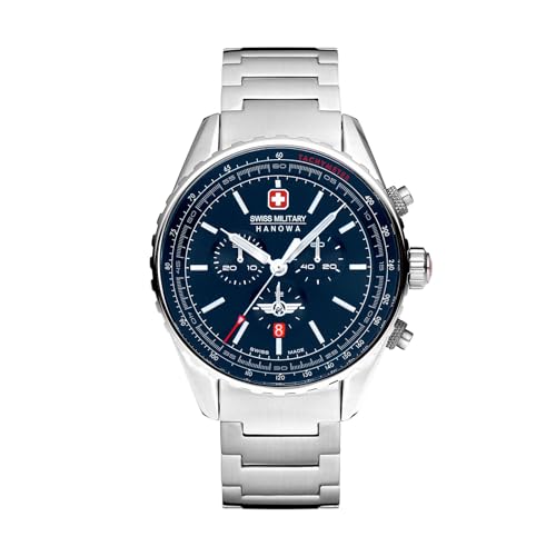 Swiss Military Hanowa SMWGI0000304 Afterburn Chrono Herrenuhr mit Edelstahlband Saphirglas von Swiss Military Hanowa