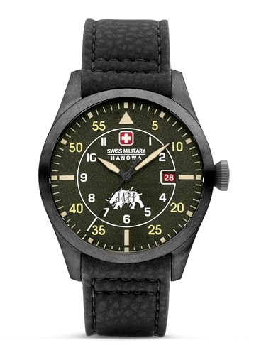 Swiss Military Hanowa Herren Analog Quarz Uhr mit Leder Armband SMWGN0001231 von Swiss Military by Chrono