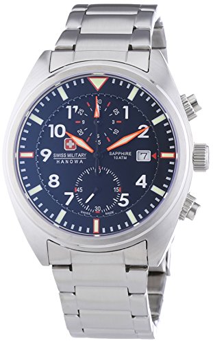 Swiss Military Hanowa Herren-Armbanduhr XL Airborne Chrono Analog Quarz Edelstahl 06-5227.04.007 von Swiss Military Hanowa