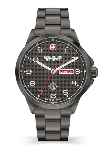 Swiss Military Hanowa Herren Analog Quarz Uhr mit Edelstahl Armband SMWGB2101303 von Swiss Military Hanowa
