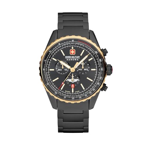 Swiss Military Hanowa SMWGI0000341 Afterburn Chrono Herrenuhr mit Edelstahlband Saphirglas von Swiss Military Hanowa