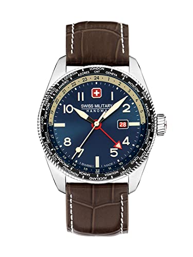 Swiss Military Herren Analog Quarz Uhr mit Leder Armband SMWGB0000506 von Swiss Military by Chrono