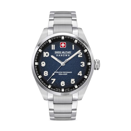 Swiss Military Hanowa Herren Analog Schweizer Quarzwerk Uhr mit Edelstahl Armband SMWGG0001504 von Swiss Military Hanowa