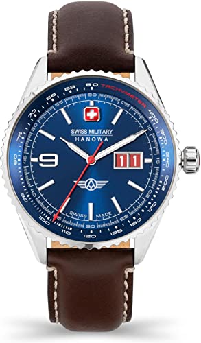 Swiss Military Hanowa Herren-Uhren Analog Quarz One Size Blau 32019517 von Swiss Military Hanowa