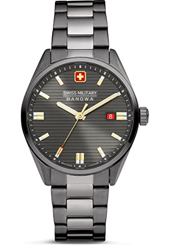 Swiss Military Hanowa Herren Analog Quarz Uhr mit Edelstahl Armband SMWGH2200141 von Swiss Military by Chrono