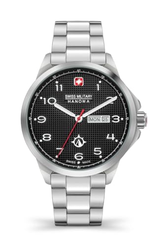 Swiss Military Hanowa Herren Analog Quarz Uhr mit Edelstahl Armband 06-5337.04.007.06 von Swiss Military Hanowa