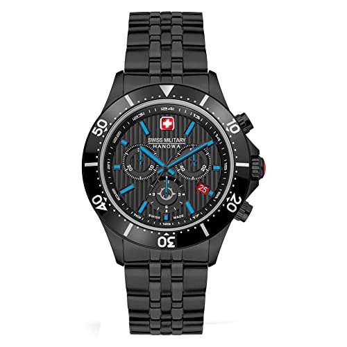 Swiss Military Hanowa Herren-Uhren Analog Quarz One Size Schwarz 32019281 von Swiss Military