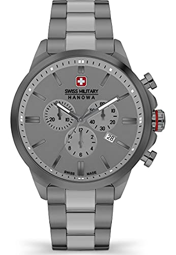 Swiss Military Hanowa Herren-Uhren Analog Quarz One Size Silber 32017666 von Swiss Military Hanowa