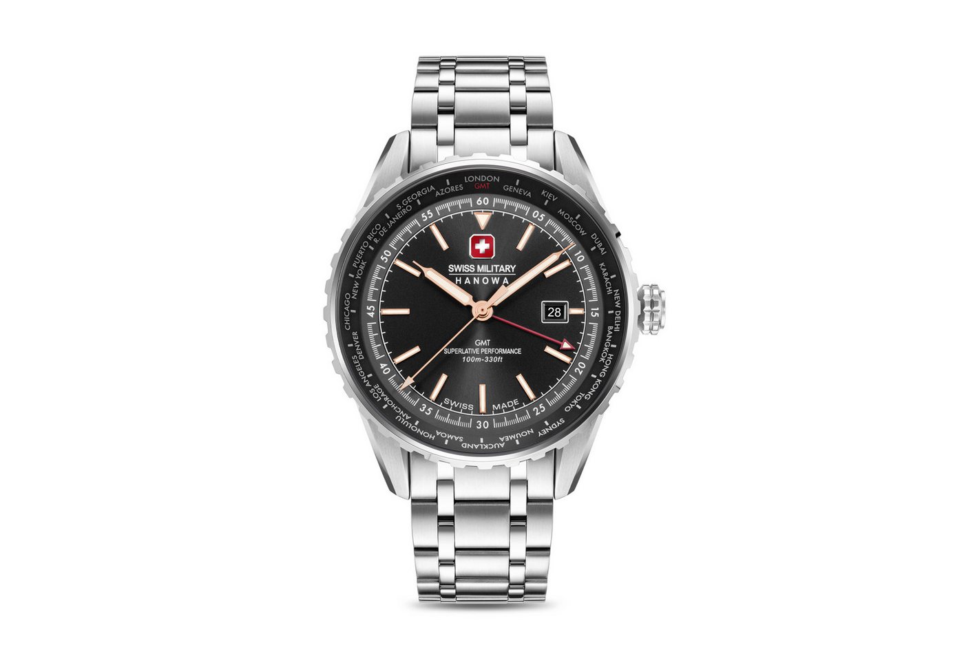 Swiss Military Hanowa Quarzuhr Quarzuhr Herrenuhr 44 Quarz Herren von Swiss Military Hanowa