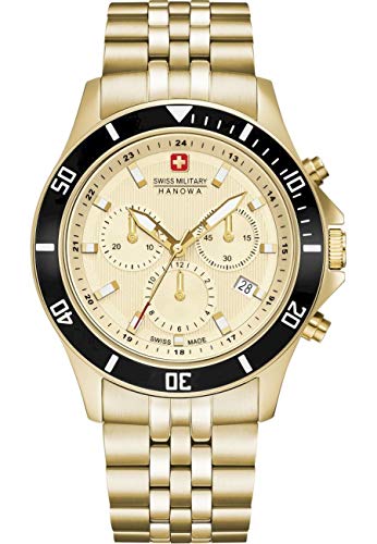 swiss military hanowa Unisex Erwachsene Analog Quarz Uhr mit Edelstahl Armband 06-5331.02.002 von Swiss Military Hanowa