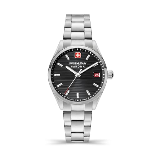 Swiss Military Hanowa SMWLH2200201 Roadrunner Lady Damenuhr mit Edelstahlband Saphirglas von Swiss Military by Chrono
