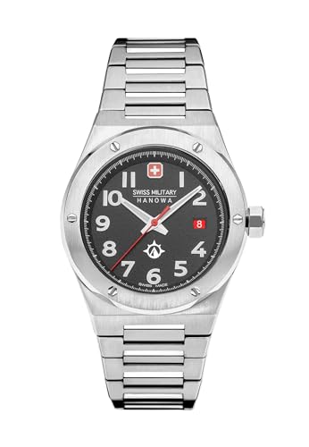 Swiss Military Hanowa Herren Analog Quarz Uhr mit Edelstahl Armband SMWGH2101604 von Swiss Military Hanowa