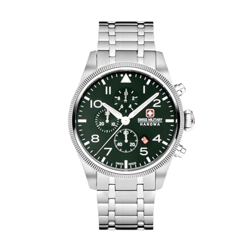 Swiss Military Hanowa SMWGI0000404 Thunderbolt Chrono Herrenuhr mit Edelstahlband 10 ATM von Swiss Military Hanowa