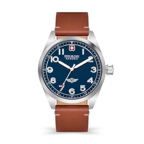 Swiss Military Hanowa SMWGA2100402 Falcon Herrenuhr mit Echtlederband Saphirglas von Swiss Military Hanowa