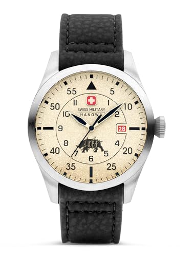 Swiss Military Hanowa Herren Analog Quarz Uhr mit Leder Armband SMWGN0001201 von Swiss Military by Chrono