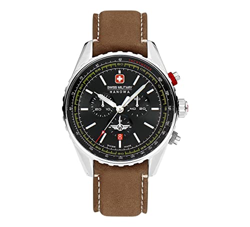 Swiss Military Herren Analog Quarz Uhr mit Leder Armband SMWGC0000301 von Swiss Military by Chrono