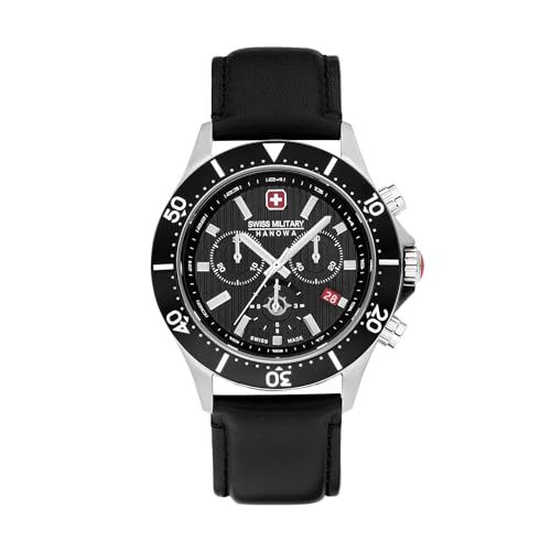 Swiss Military Hanowa SMWGC2100705 Flagship X Chrono Herrenuhr mit Echtlederarmband Saphirglas von Swiss Military Hanowa