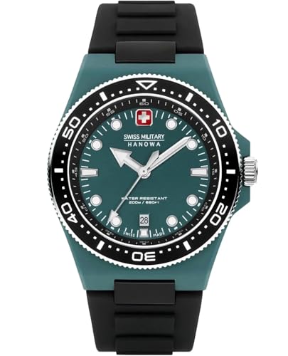 Swiss Military Herren Analog Schweizer Quarzwerk Uhr mit Silikon Armband SMWGN0001185 von Swiss Military