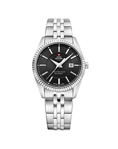 Swiss Military by Chrono Damen Uhr Armbanduhr Quarzwerk mit Edelstahl Metallarmband Analoge Damenuhr Silber SM34066.01 von Swiss Military by Chrono