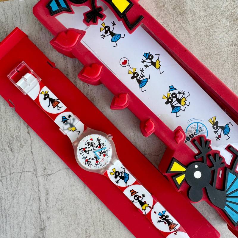 Swatch Stgk104 Time For A Kiss Club Special 2004 Ungetragen, Ausgefallene Verpackung Swatch Stgk104 Time For A Kiss Club Special 2004 Ungetragen, Ausgefallene Verpackung von SwissVault