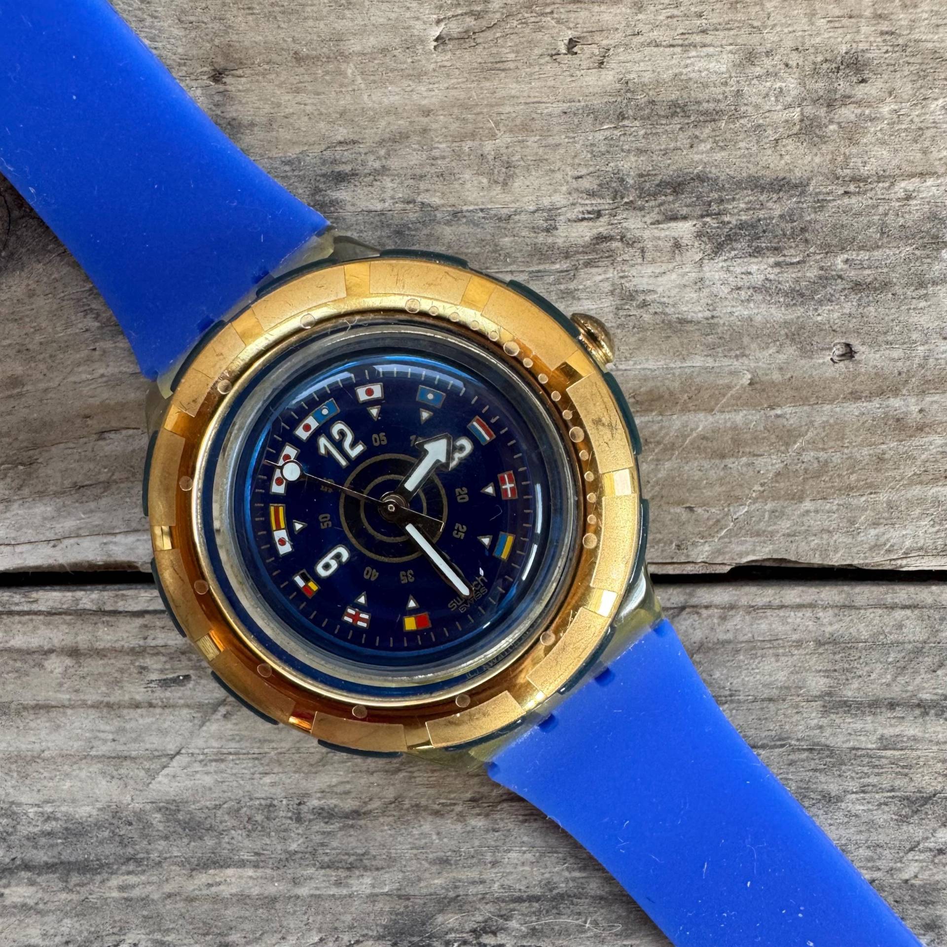 Vintage 1991 Swatch Scuba 200 Sdk 124 Sailor Uhr - Refurbishet, Funktioniert von SwissVault