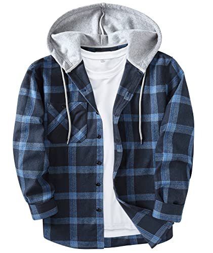 SwissWell Flanellhemd Herren Kariertes Hemd Langarm Holzfällerhemd Casual Button Down Freizeithemd mit Brusttasche von SwissWell