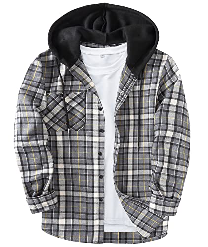 SwissWell Flanellhemd Herren Kariertes Hemd Langarm Holzfällerhemd Casual Button Down Freizeithemd mit Brusttasche von SwissWell
