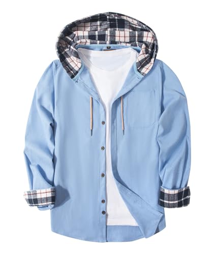 SwissWell Flanellhemd Herren Kariertes Hemd Langarm Holzfällerhemd Casual Button Down Freizeithemd mit Brusttasche von SwissWell