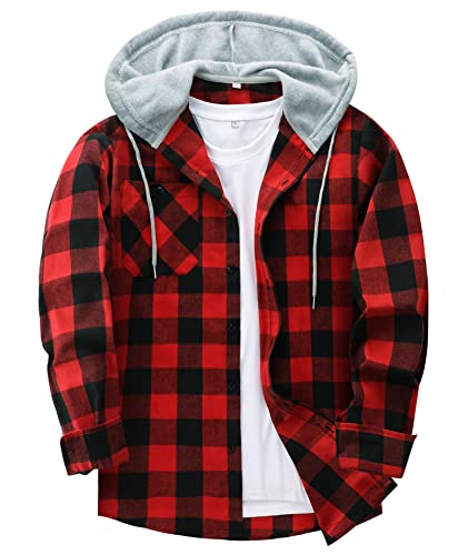 SwissWell Flanellhemd Herren Kariertes Hemd Langarm Holzfällerhemd Casual Button Down Freizeithemd mit Brusttasche von SwissWell